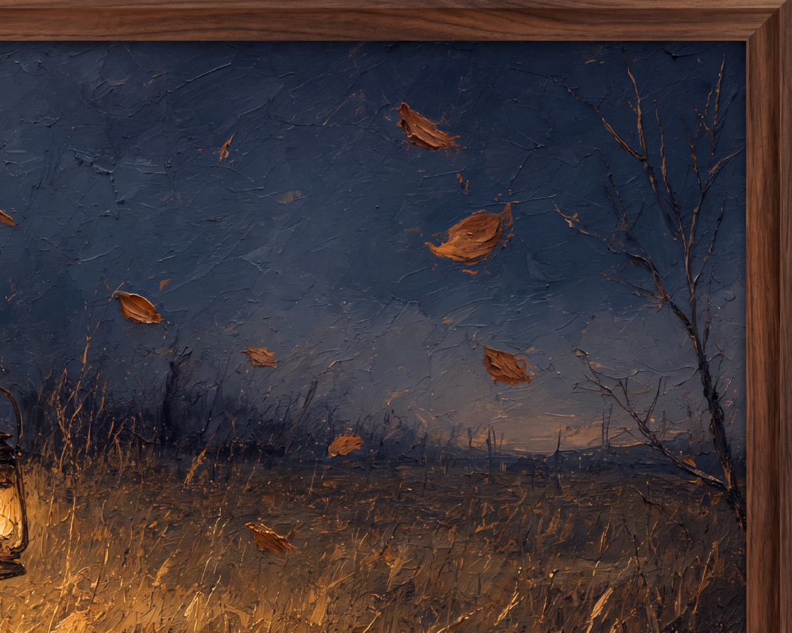 Ghost with a Lantern - Halloween TV Wallpaper | Palette Knife Oil Painting | Digital TV Screen Background | Instant Download
