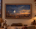 Ghost in the Autumn Field - Halloween TV Wallpaper | Palette Knife Oil Painting | Digital TV Screen Background | Instant Download